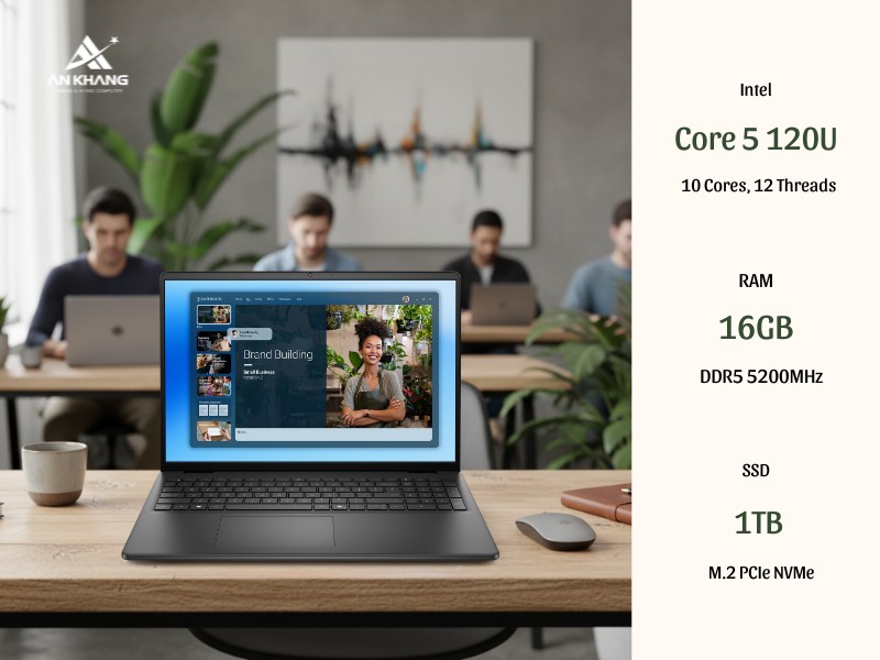 Laptop Dell 16 DC16250 71076092 tối ưu đa nhiệm, tiết kiệm điện năng