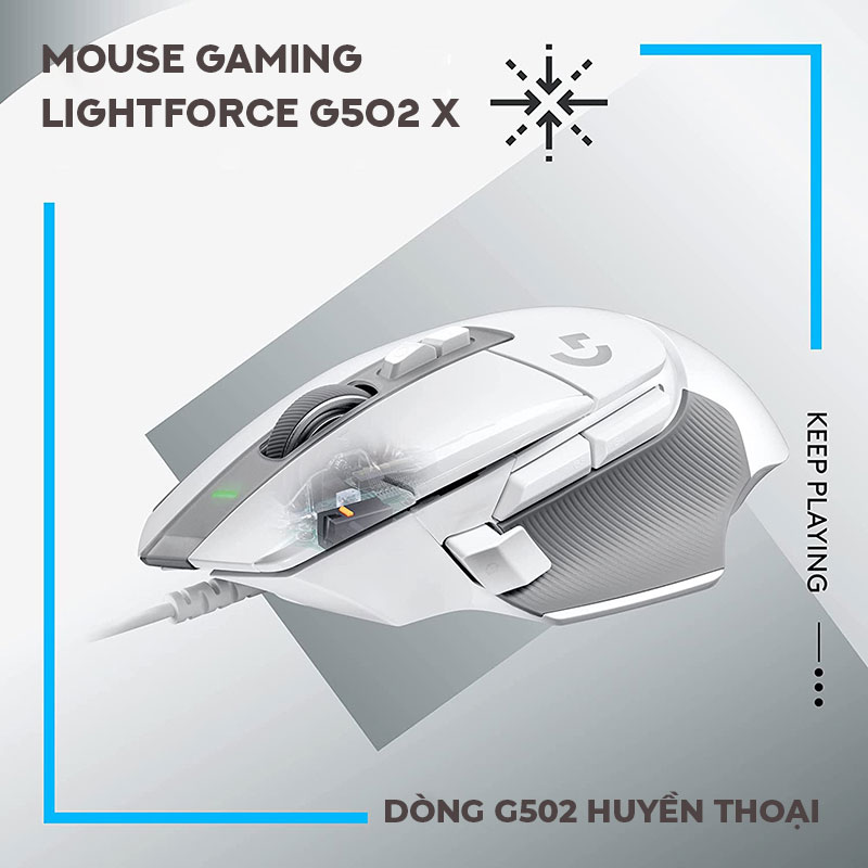 mouse-gaming-logitech-g502-x-trang