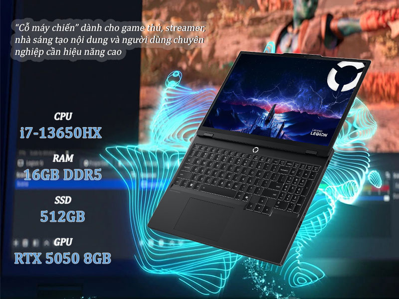 Laptop Lenovo Legion 5 15IRX10 83LY00HRVN sở hữu hiệu năng mạnh mẽ, chiến mượt mọi tựa game hot hiện nay