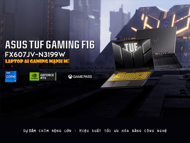 Laptop ASUS TUF Gaming F16 FX607JV-N3199W - Laptop AI Gaming mạnh mẽ cho mọi cuộc chơi