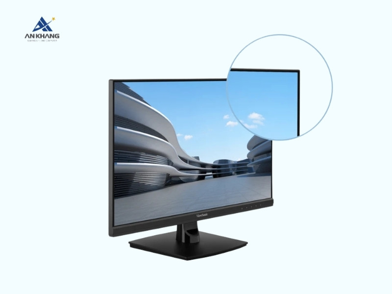 Màn hình LCD ViewSonic VA2414-H với thiết kế viền mỏng mở rộng không gian hiển thị