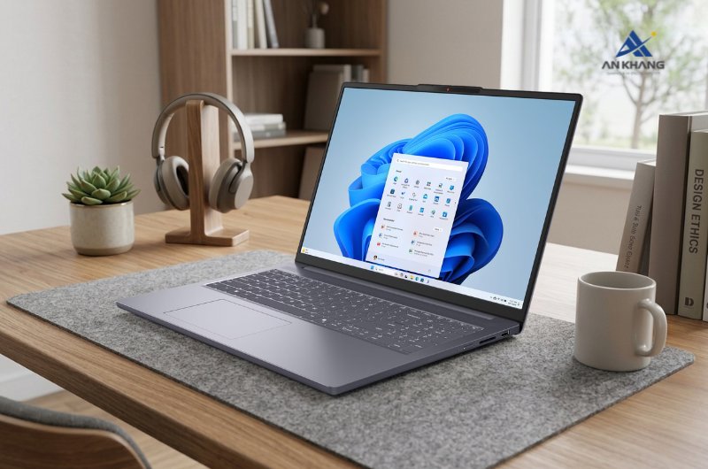 Laptop Lenovo IdeaPad Slim 3 16ARP10 83K800GTVN với thời lượng pin ổn định, sạc nhanh ấn tượng