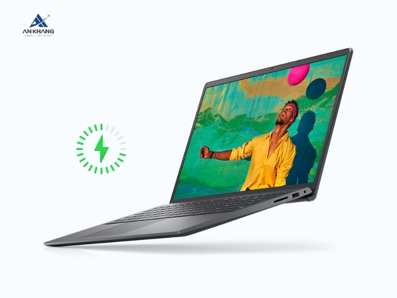 Laptop Dell Inspiron 15 3520 71053702 với thời lượng pin ổn định, sạc nhanh tiện dụng