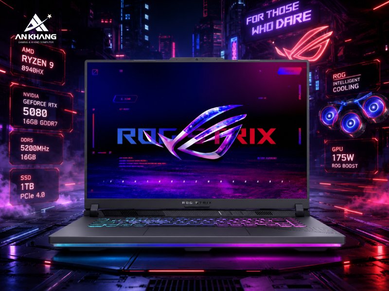 Laptop ASUS ROG Strix G16 G614PW-TS051W với hiệu năng AI đỉnh cao chinh phục mọi tựa game và sáng tạo