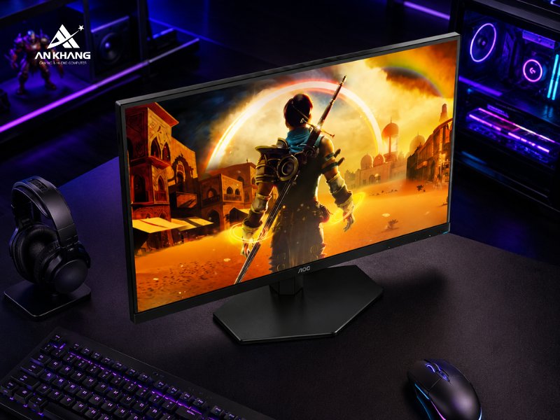 Màn hình gaming AOC Q27G40HE trang bị cổng HDMI và cổng DisplayPort, dễ dàng tương thích