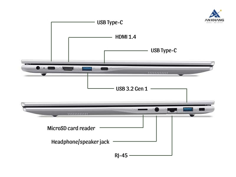 Acer Aspire Lite 16 AI AL16-71P-5674 NX.D4XSV.001 kết nối đa dạng, linh hoạt