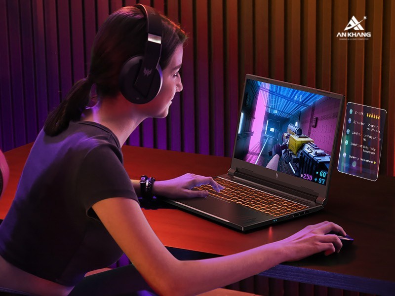 Laptop Gaming Acer Nitro V 16 ProPanel ANV16-41-R6ZY NH.QP2SV.002 với thiết kế gaming tối giản