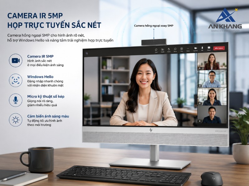 Máy tính All in One HP EliteOne 840 G9 B05JHPT sở hữu nhiều tính năng nổi bật góp phần hoàn thiện trải nghiệm sử dụng