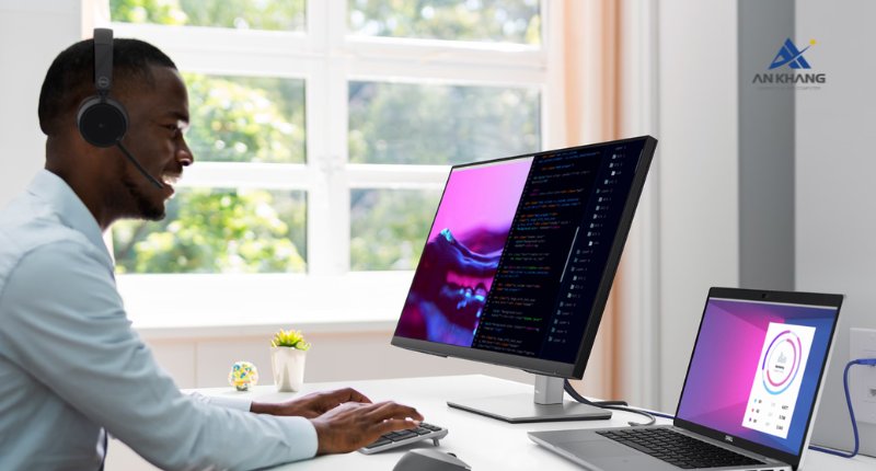 Màn hình LCD Dell P2423DE giảm thiểu ánh sáng xanh có hại với công nghệ Dell ComfortView Plus tích hợp