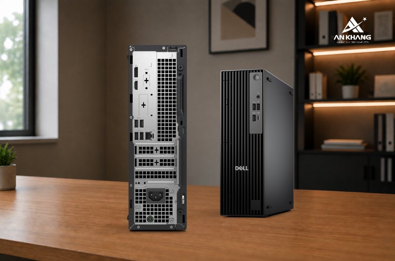 Máy tính để bàn Dell Pro Slim QCS1250 71076104 trang bị nhiều khe cắm mở rộng, giúp người dùng dễ dàng nâng cấp cấu hình