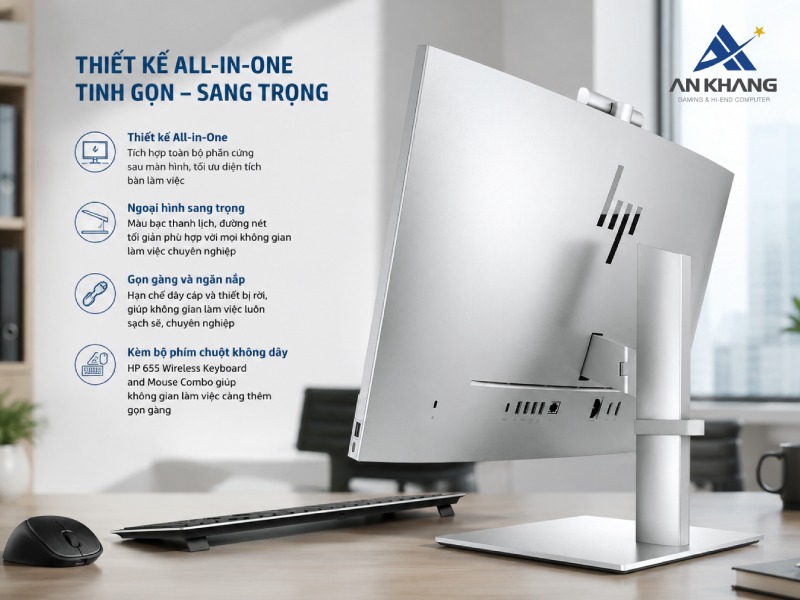 HP EliteOne 840 G9 B05JHPT mang thiết kế All in One gọn gàng và tối ưu không gian