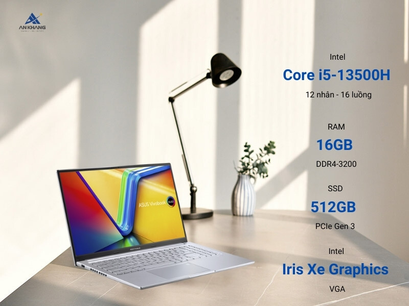 Laptop Asus Vivobook 15 OLED A1505VA-L1113W với hiệu năng ổn định