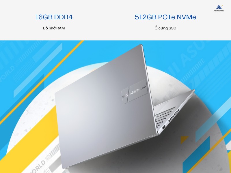 Asus Vivobook 15 OLED với bộ nhớ và lưu trữ rộng, thoải mái đa nhiệm