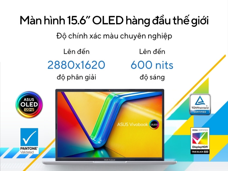 Asus Vivobook 15 OLED - Laptop màn hình 2.8K OLED siêu nét