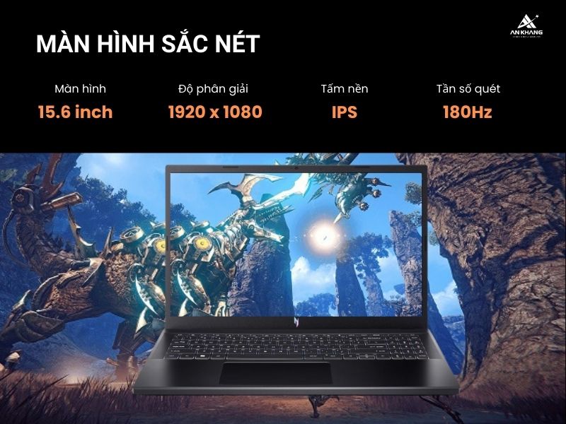 Acer Nitro V 15 ProPanel ANV15-51-73BT trang bị màn hình 15.6 inch FHD IPS sắc nét