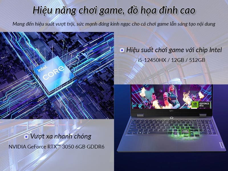 Laptop Lenovo LOQ 15IAX9 83GS001RVN với hiệu năng gaming đỉnh cao