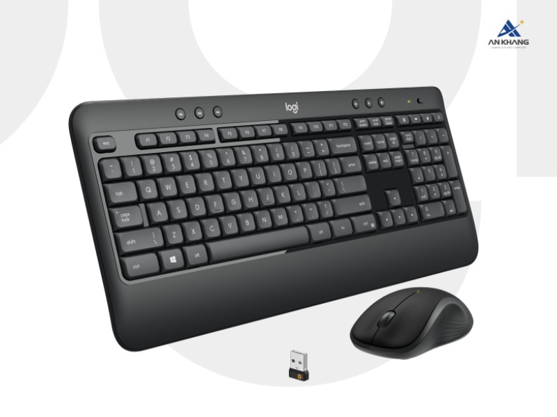 Bộ bàn phím chuột không dây Logitech MK540 Advanced kết nối nhanh chóng qua cổng USB