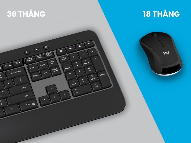 Logitech MK540 Advanced nổi bật với tuổi thọ pin ấn tượng