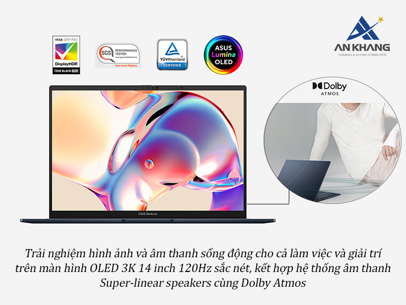 Laptop ASUS Zenbook 14 UX3405CA đem đến trải nghiệm &acirc;m thanh v&agrave; h&igrave;nh ảnh đỉnh cao