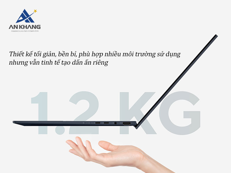 ASUS Zenbook 14 UX3405CA-ST628W mang vẻ ngo&agrave;i tối giản nhưng vẫn to&aacute;t l&ecirc;n vẻ cao cấp trong một thiết kế si&ecirc;u di động
