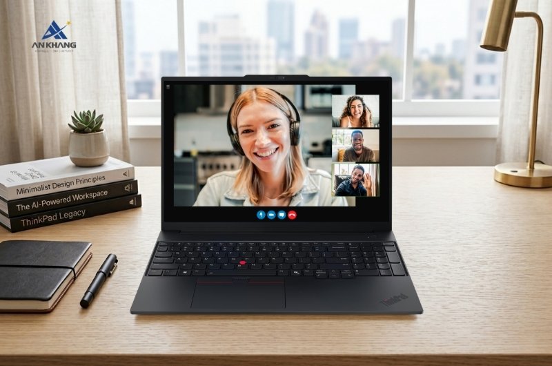 Laptop Lenovo ThinkPad E16 Gen 3 21SR00A6VA tối ưu trải nghiệm giao tiếp trực tuyến