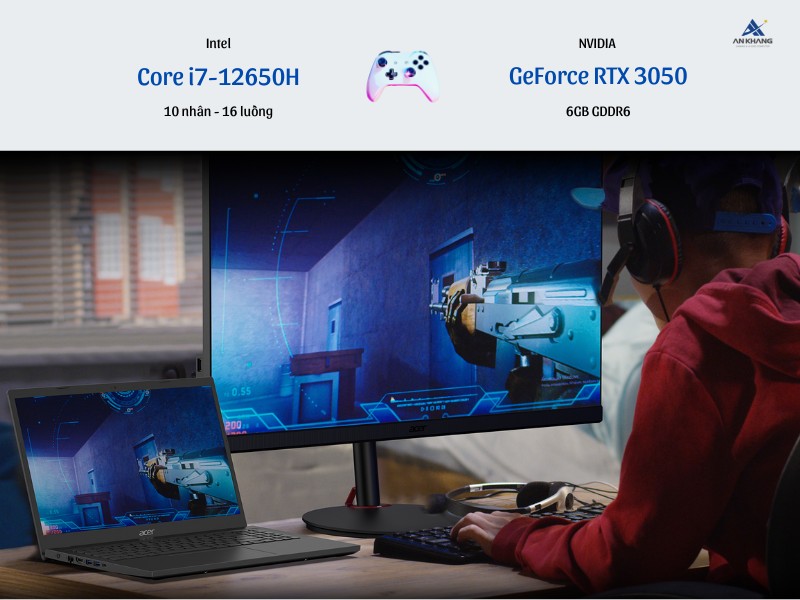 Laptop Acer Gaming Aspire 7 A715-59G-73LB NH.QX6SV.002 trang bị hiệu năng mạnh mẽ vượt trội