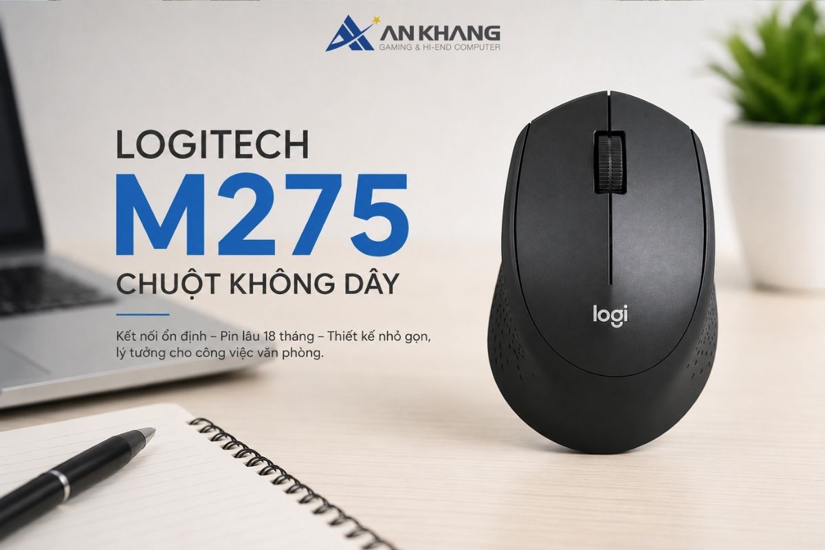 Chuột không dây Logitech M275 màu đen (910-007327)
