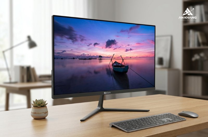 Màn hình máy tính Ewin S270F100 thiết kế tối giản, phù hợp với nhiều không gian