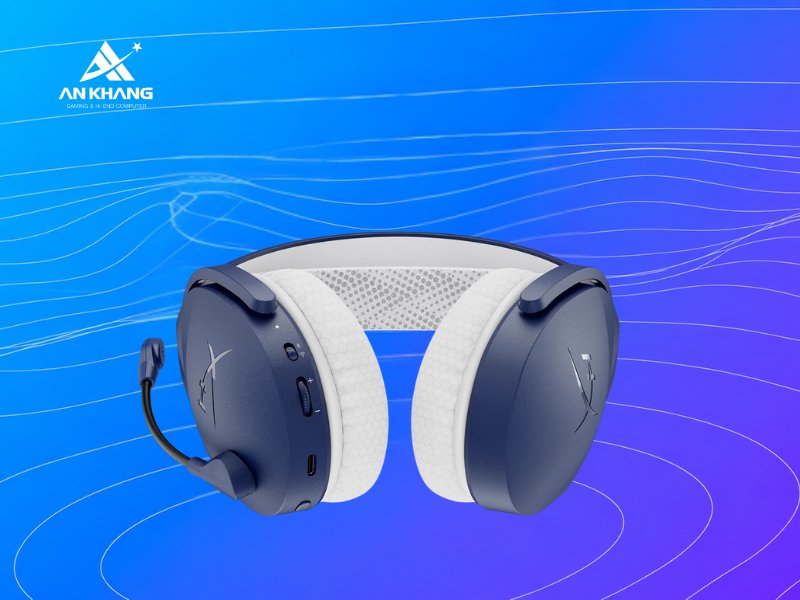 Tai nghe gaming HyperX Cloud JET Wireless AM7A0AA Blue sở hữu kết nối kép linh hoạt cùng phạm vi kết nối lên đến 15m