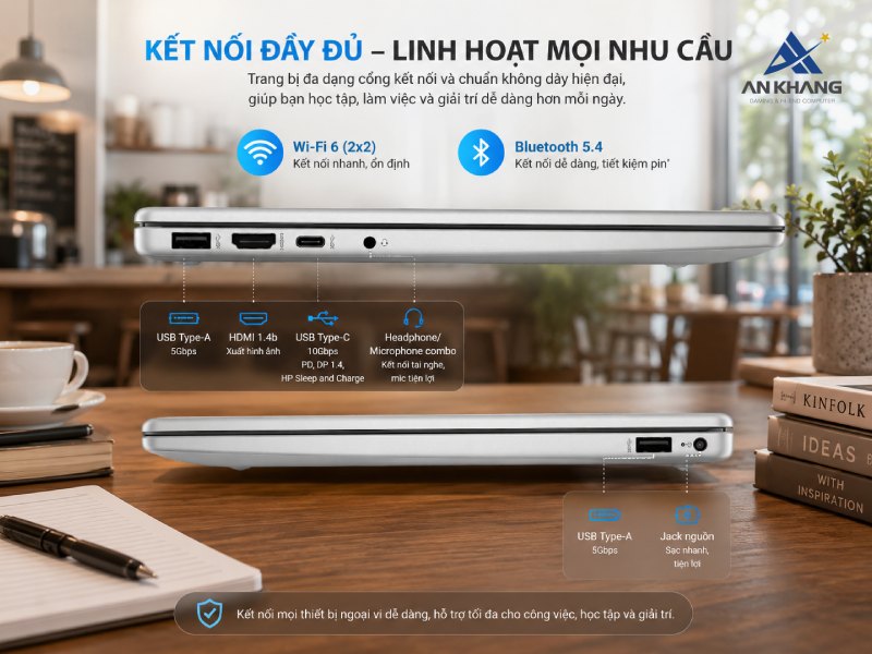 Hệ thống kết nối được trang bị trên HP 14-hc0028TU D72BJPA