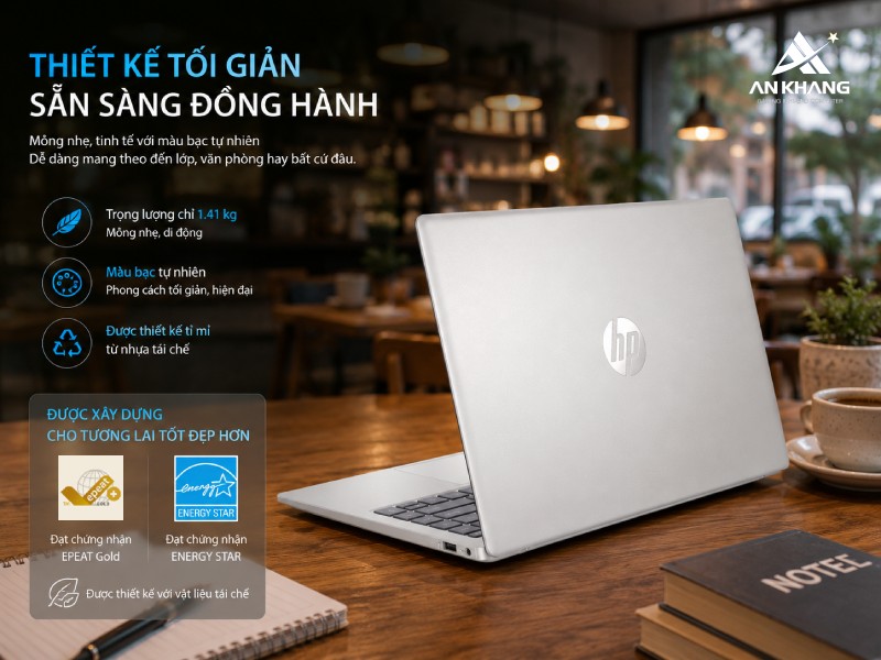 Laptop HP 14-hc0028TU D72BJPA mang thiết kế tối giản và nhẹ nhàng