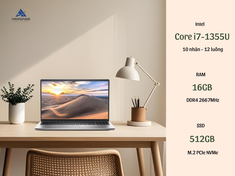 Laptop Dell 15 DC15250 71073959 với hiệu năng ổn định, đa nhiệm mượt mà