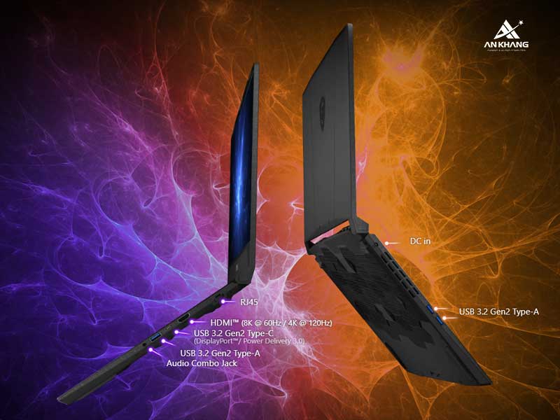 Laptop MSI Katana 15 HX B14WGK 023VN trang bị cổng kết nối hiện đại