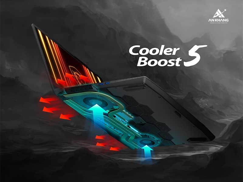 Laptop MSI Katana 15 HX B14WFK 294VN với tản nhiệt Cooler Boost 5 hoạt động hiệu quả