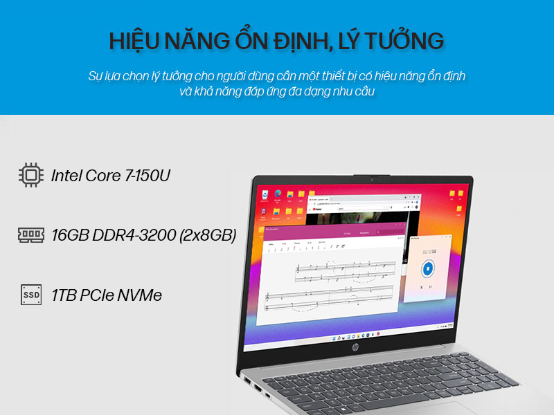 Laptop HP 15-fd1037TU 9Z2W5PA - Hiệu năng ổn định, lý tưởng