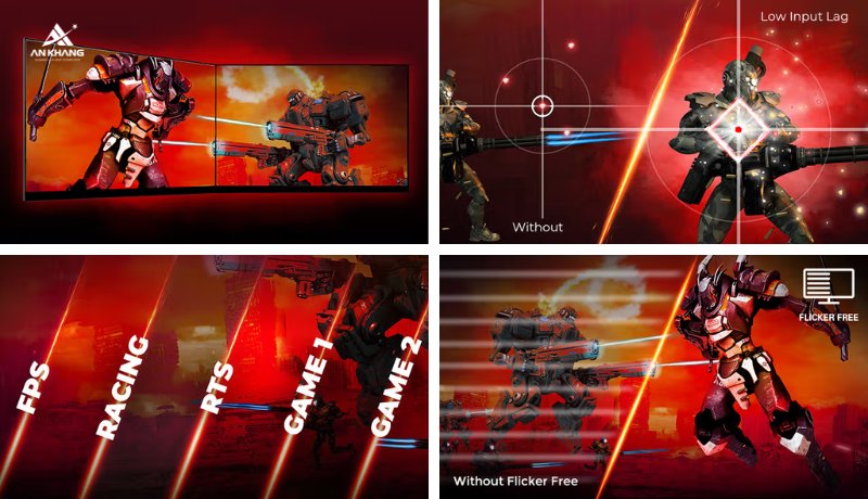 M&agrave;n h&igrave;nh Gaming AOC C32G2ZE/74 trang bị bộ t&iacute;nh năng hỗ trợ chiến game thực tế