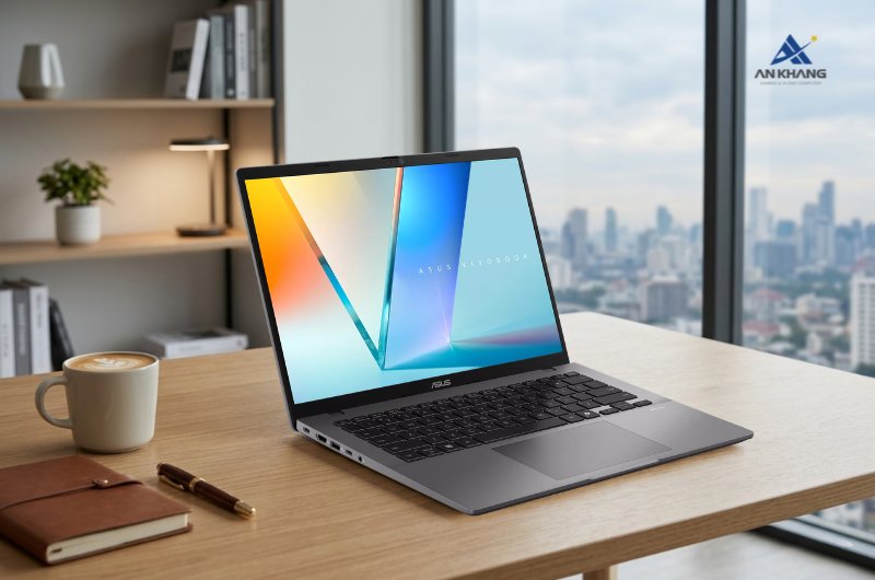 Laptop ASUS Vivobook S14 M3407HA-SF490W trang bị kết nối đa dạng, dễ dàng tương thích