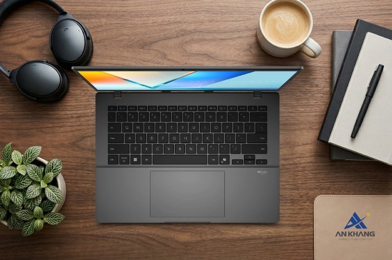 Laptop ASUS Vivobook S14 M3407HA-SF490W thiết kế mỏng nhẹ chỉ 1.4 kg, bền bỉ đạt chuẩn quân đội