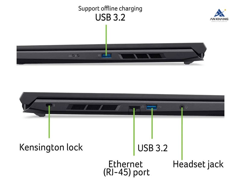 Acer Nitro V ANV16-41-R36Y NH.QP1SV.004 sở hữu hệ thống cổng kết nối đa dạng Acer Nitro V ANV16-41-R36Y NH.QP1SV.004 sở hữu hệ thống cổng kết nối đa dạng