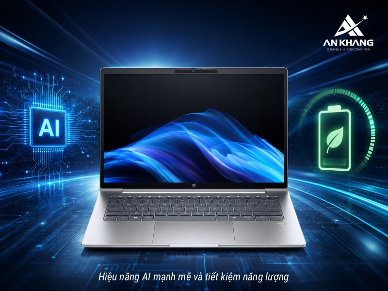HP Probook 4 G1i 14 BQ5H9PT là chiếc laptop AI mang hiệu năng mạnh mẽ, nâng tầm trải nghiệm trong thời đại lên ngôi của AI