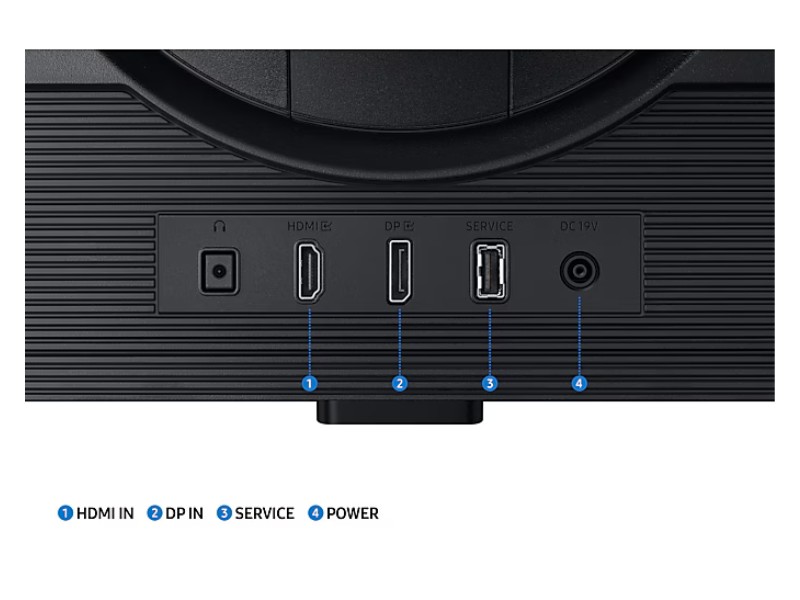 Màn hình Gaming Samsung Odyssey G5 G50D LS27DG502EEXXV trang bị kết nối cơ bản