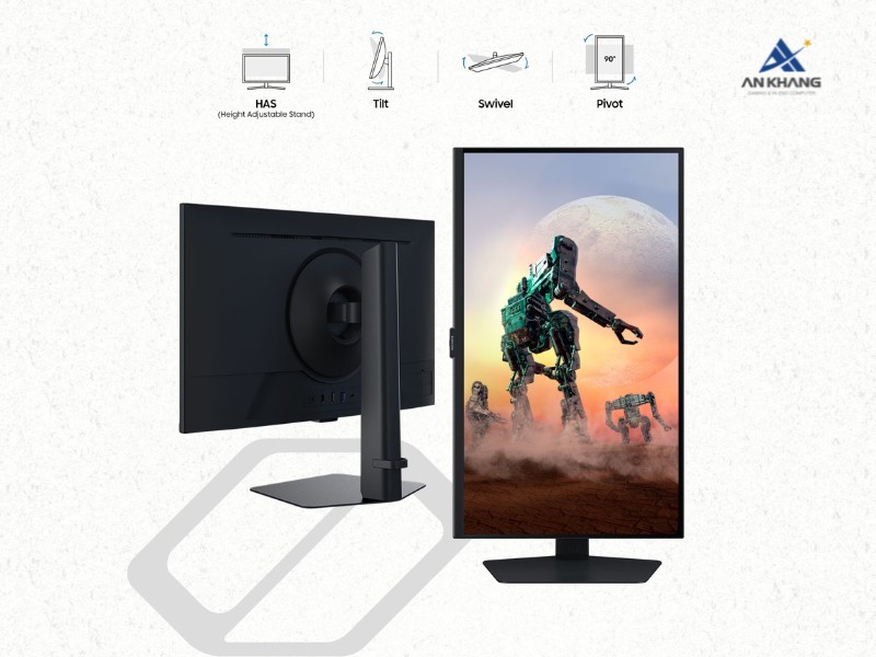 Samsung Odyssey G5 G50D LS27DG502EEXXV với thiết kế công thái học điều chỉnh linh hoạt