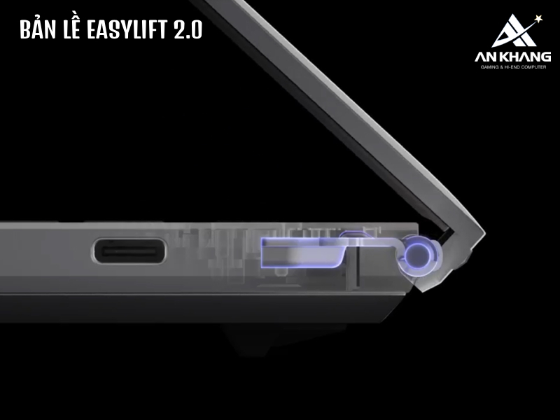 Laptop ASUS ROG Zephyrus G16 GU606AM-TB032W sở hữu bản lề Easylift 2.0 dễ dàng mở bằng một tay