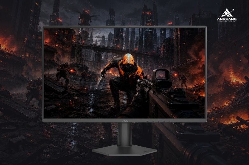 Màn hình gaming AOC 24G50Z2 chuyển động mượt mà nhờ tần số quét 260Hz và phản hồi 0.3ms MPRT