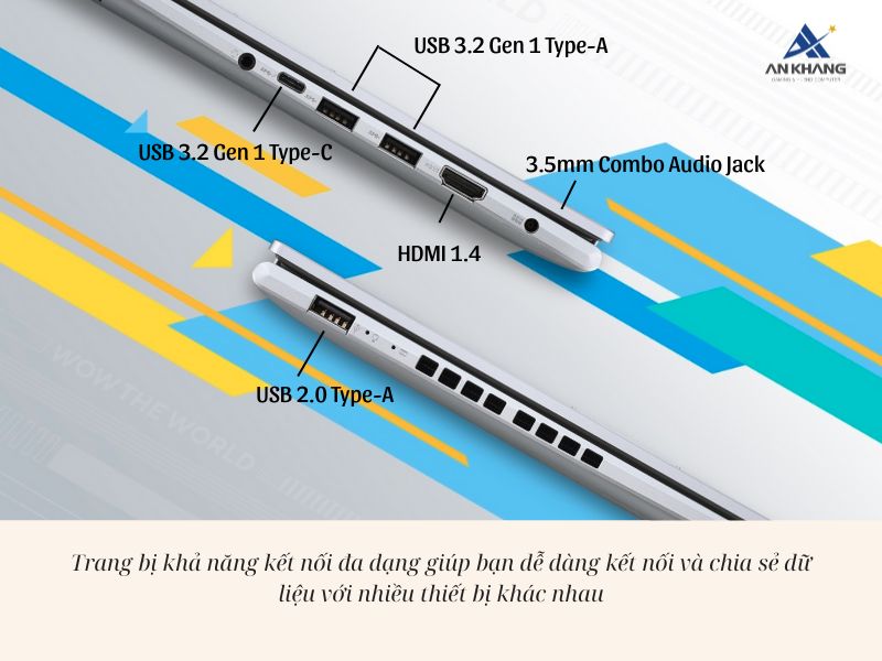 ASUS Vivobook 15 A1505VA với khả năng kết nối linh hoạt