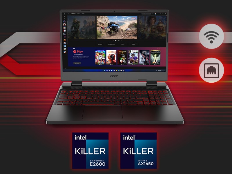 Laptop Gaming Acer Nitro 5 Tiger AN515-58-773Y NH.QFKSV.001 sở hữu hệ thống cổng kết nối hiện đại