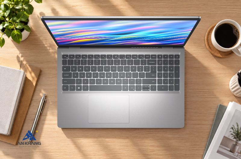Laptop Dell 15 DC15250 71100514 nổi bật với thiết kế bản lề nâng, bàn phím có phím số riêng tiện lợi