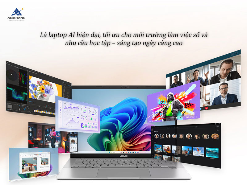 ASUS Vivobook S14 M3407KA-SF034WS l&agrave; laptop AI thế hệ mới mạnh mẽ, đ&aacute;p ứng linh hoạt nhiều nhu cầu sử dụng