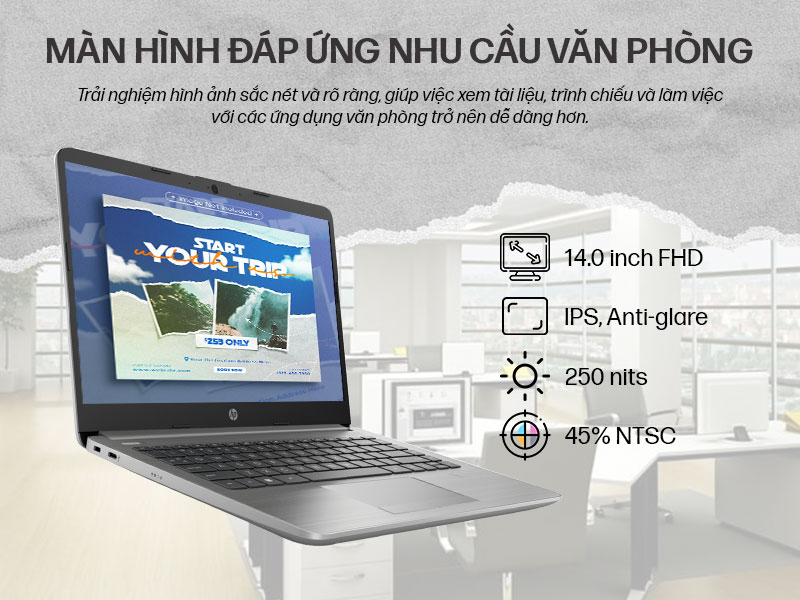 HP 240 G9 AG2J4AT - Màn hình 14 inch chất lượng