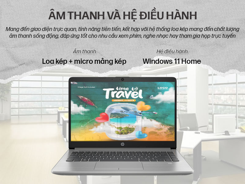 Laptop HP 240 G9 AG2J4AT - Âm thanh và Hệ điều hành